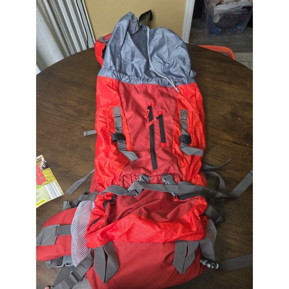 Adventuridge Hiking Backpack – 70L (18.5‎ Gallon) Capacity – Red – Model 92288 - Picture 12 of 16